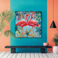 Tropical Flamingo Lovers Painting #I0573I