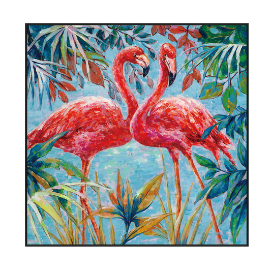 Tropical Flamingo Lovers Painting #I0573I
