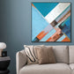 Aqua Intersection Geometric Abstract Painting #I1530