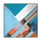 Aqua Intersection Geometric Abstract Painting #I1530