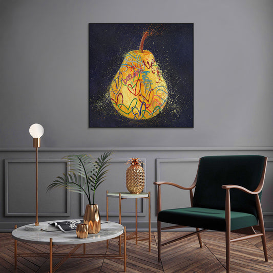 Graffiti Golden Pear Painting #I1679