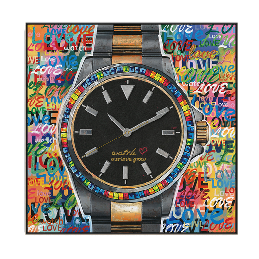 Rainbow Love Watch Pop Art Painting #I1700