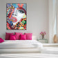 Crowned Love Colorful Abstract Portrait Painting #I2011