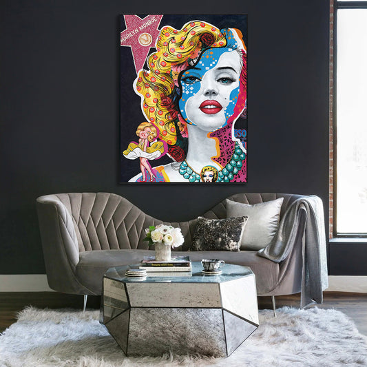 Pop Marilyn Colorful Abstract Portrait Painting #I2019