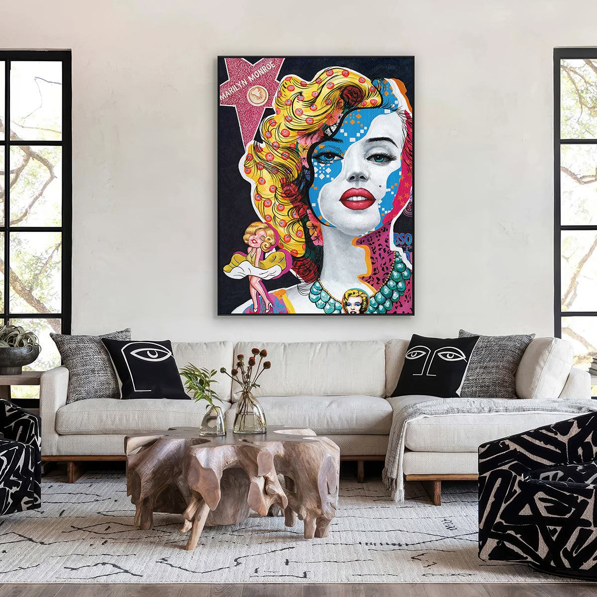Pop Marilyn Colorful Abstract Portrait Painting #I2019