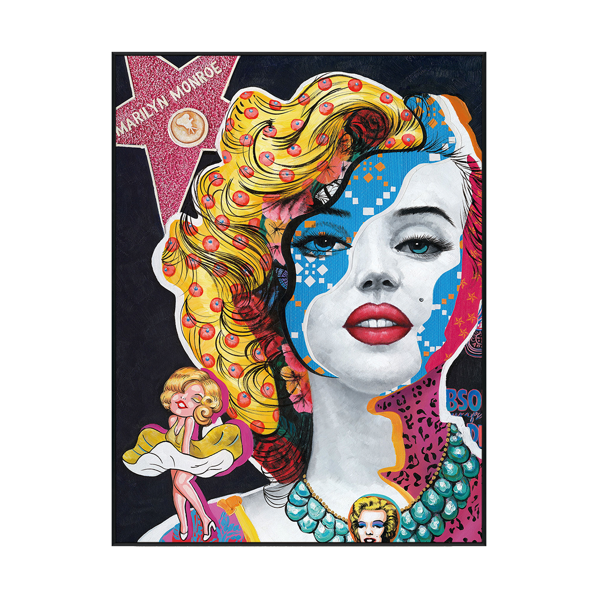 Pop Marilyn Colorful Abstract Portrait Painting #I2019