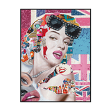 Pop Diva Union Jack Abstract Portrait Painting #I2020
