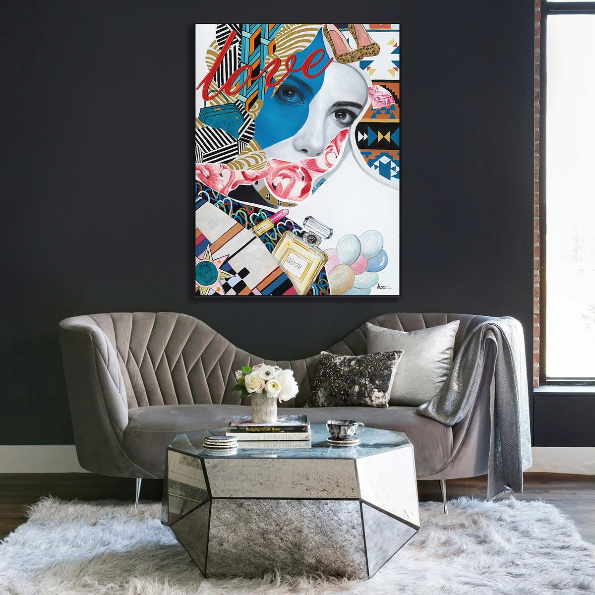 Love Muse Colorful Abstract Portrait Painting #I2157