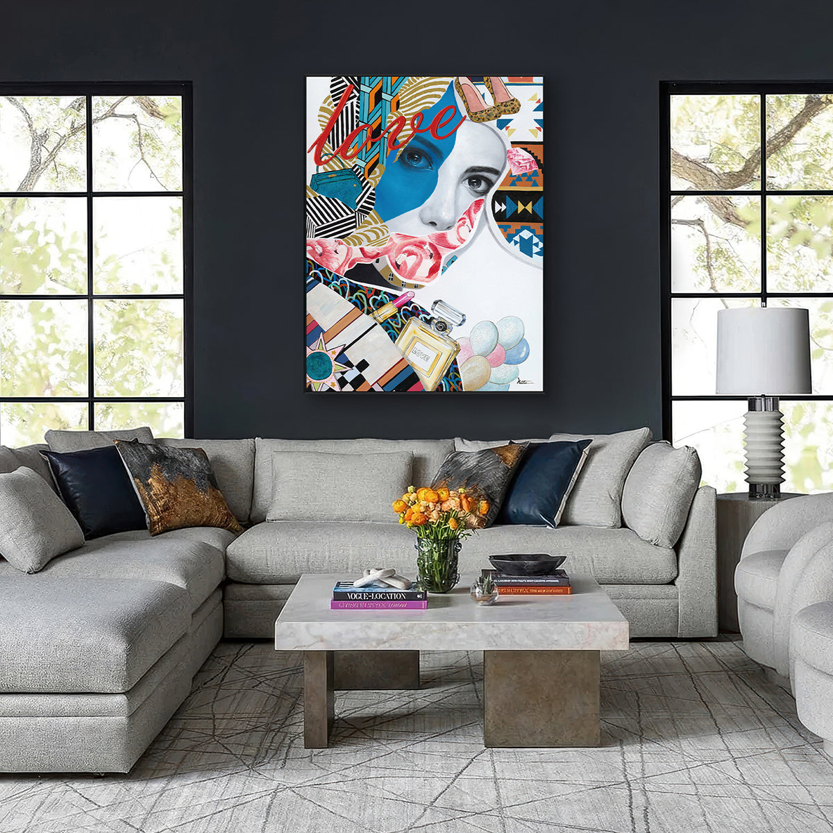 Love Muse Colorful Abstract Portrait Painting #I2157