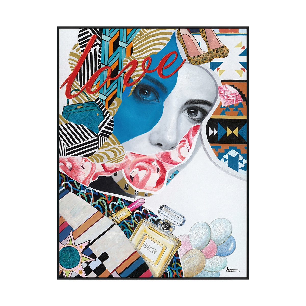 Love Muse Colorful Abstract Portrait Painting #I2157