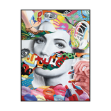 Color Pop Muse Abstract Portrait Painting #I2158