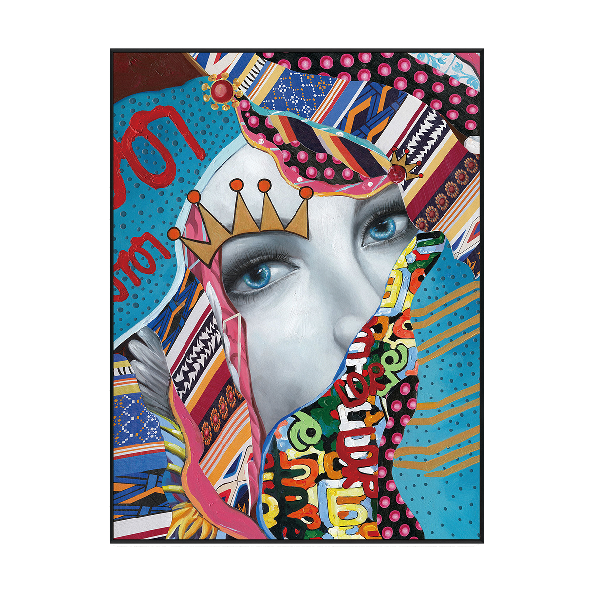 Crowned Muse Pop Art Painting #I2507