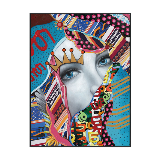 Crowned Muse Pop Art Painting #I2507