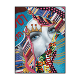 Crowned Muse Pop Art Painting #I2507