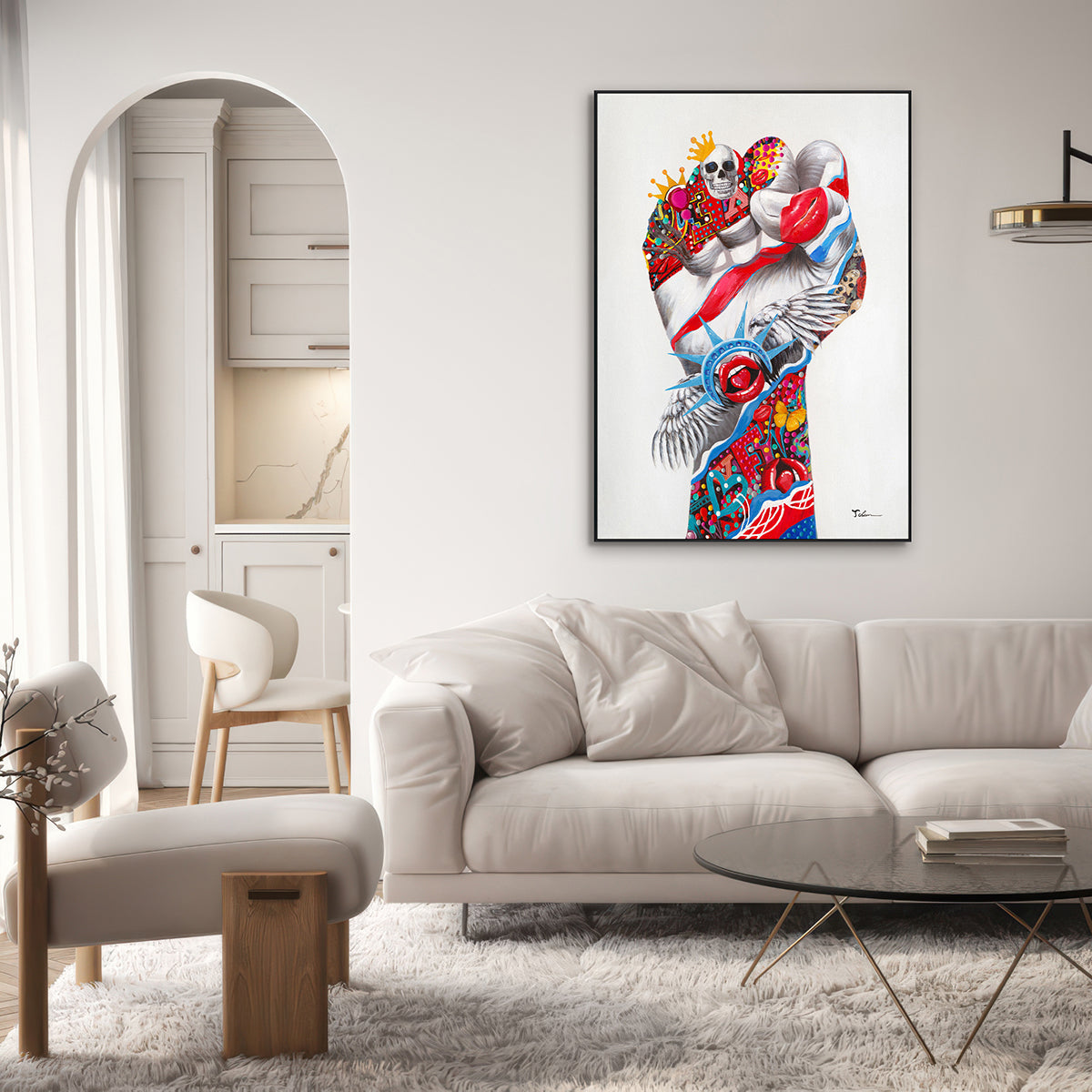 Liberty Pulse Pop Art Painting #I2634