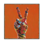 Vibrant Peace Hand Pop Art Painting #I2699