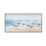 Seaside Flock Coastal Birds Painting #I3612
