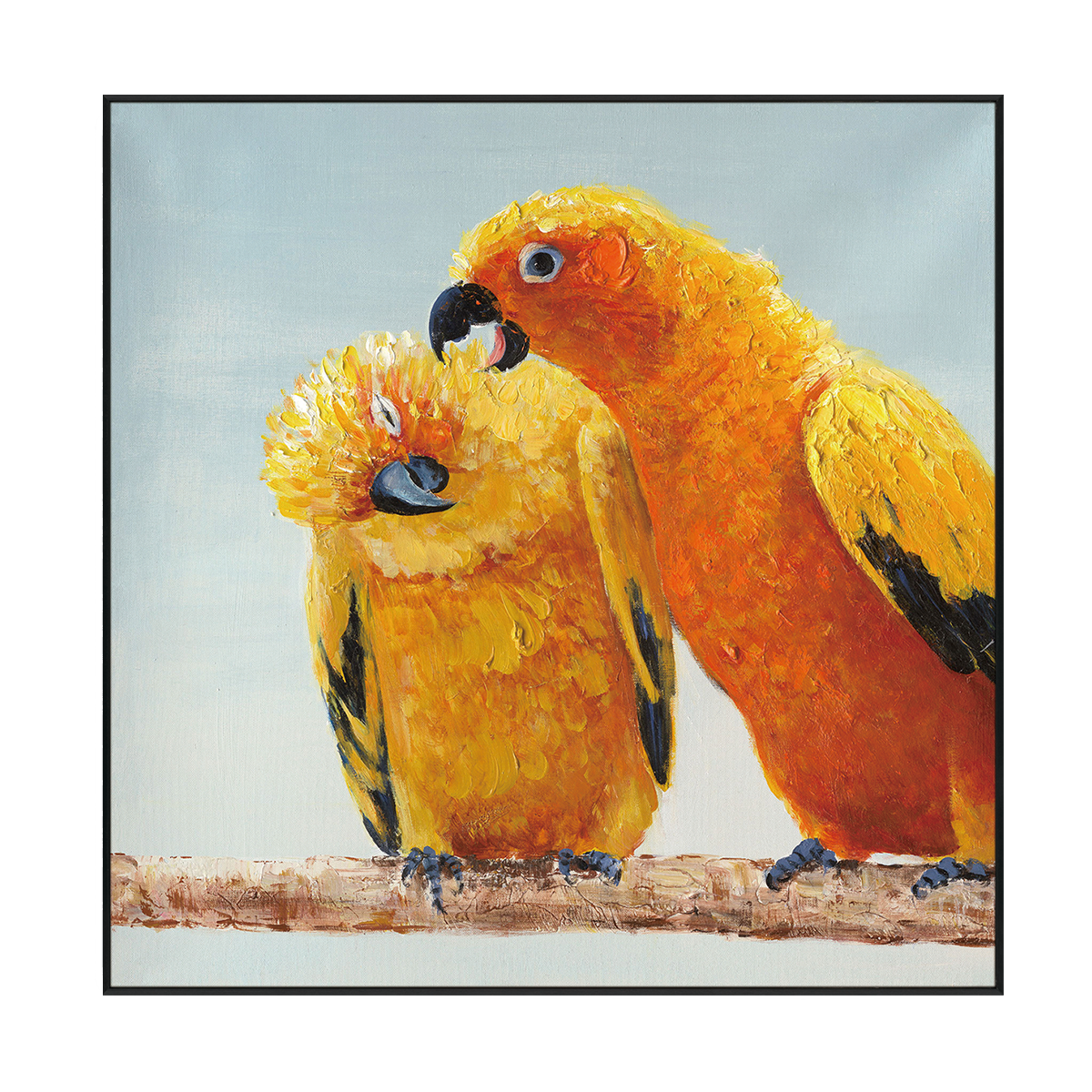 Golden Parrot Companionship Painting #I3724