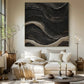 Ebon Tide Textured Abstract Painting