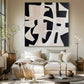 Silent Intersections Black Abstract Painting