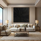 Midnight Radiance Black Textured Painting