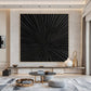 Midnight Radiance Black Textured Painting
