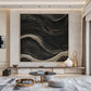 Ebon Tide Textured Abstract Painting