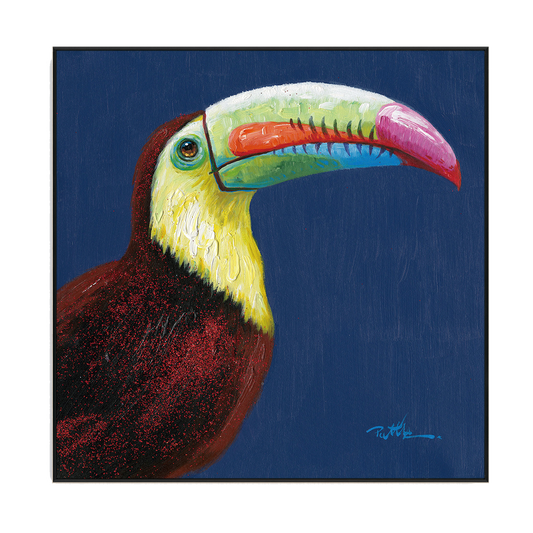 Vibrant Toucan Portrait Painting #J0004
