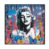 Pop Art Marilyn with Butterflies Painting #J0217