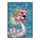 Blossom Crown Crane Painting #J0228