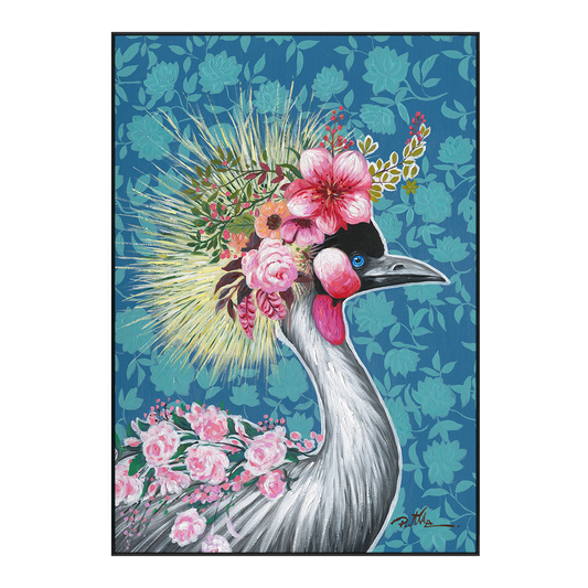 Blossom Crown Crane Painting #J0228