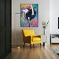 Vibrant Ostrich Abstract Painting #J0239