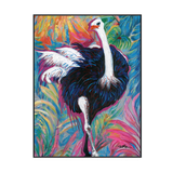 Vibrant Ostrich Abstract Painting #J0239