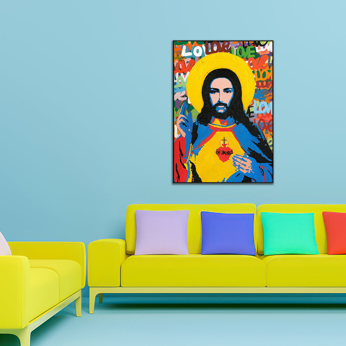 Sacred Love Pop Art Painting #J1563