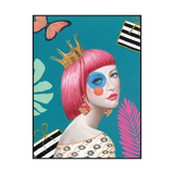 Crowned Muse Modern Pop Portrait Painting #J2021