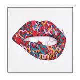 Colorful Heart Lips Painting #J2043