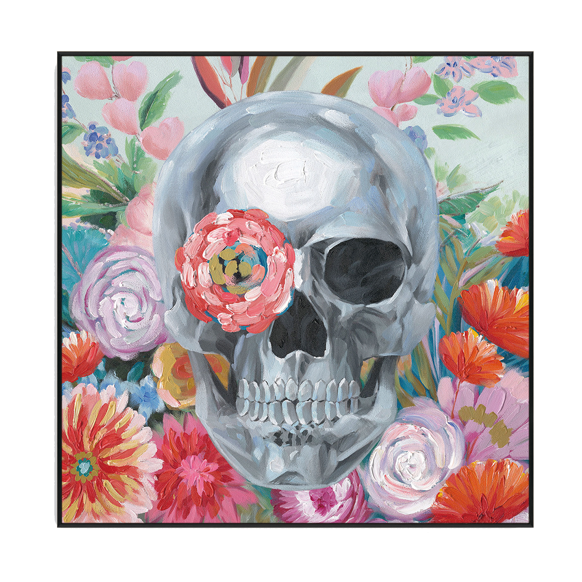 Floral Skull Harmony Painting #J2152