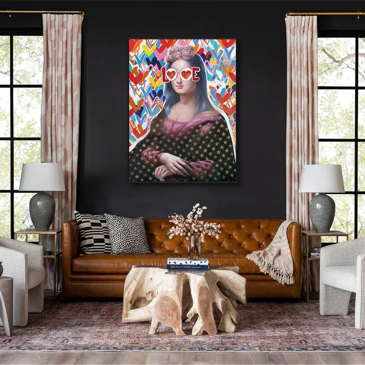 Love Vision Pop Art Mona Lisa Painting #J2560
