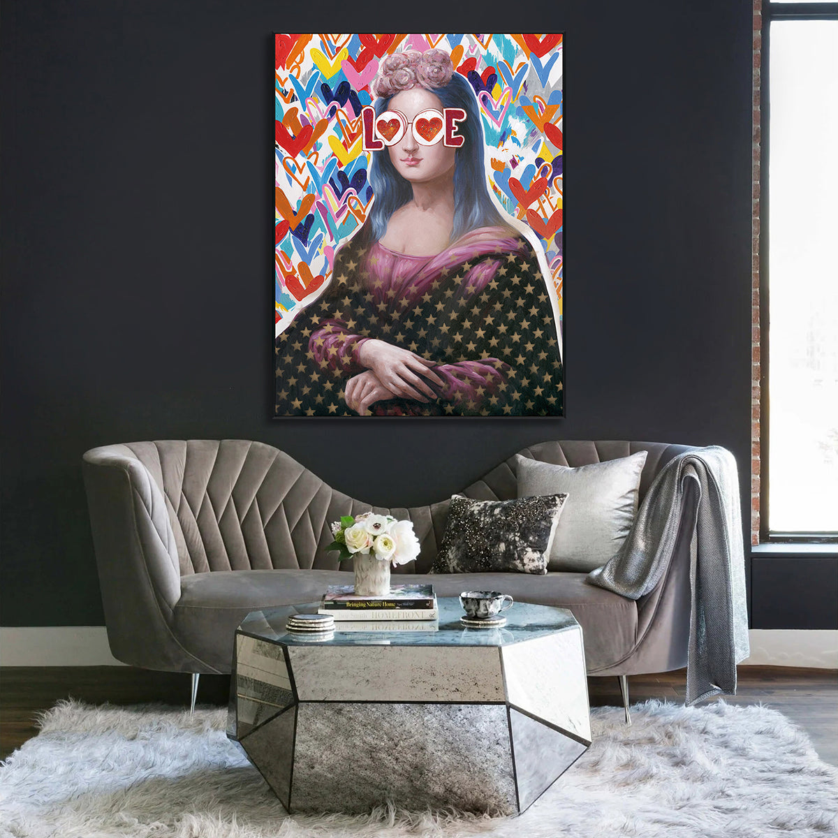 Love Vision Pop Art Mona Lisa Painting #J2560