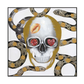 Golden Skull Snake Art Painting #J2565