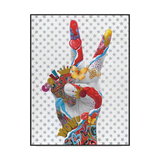 Victory Pop Hand Colorful Abstract Painting #J2575