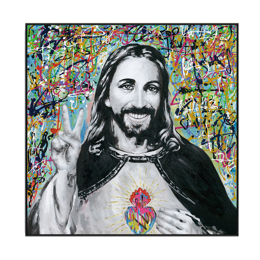 Sacred Heart Graffiti Jesus Painting #J2578