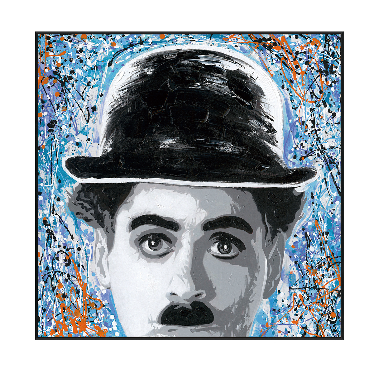 Chaplin Graffiti Pop Art Painting #J2579