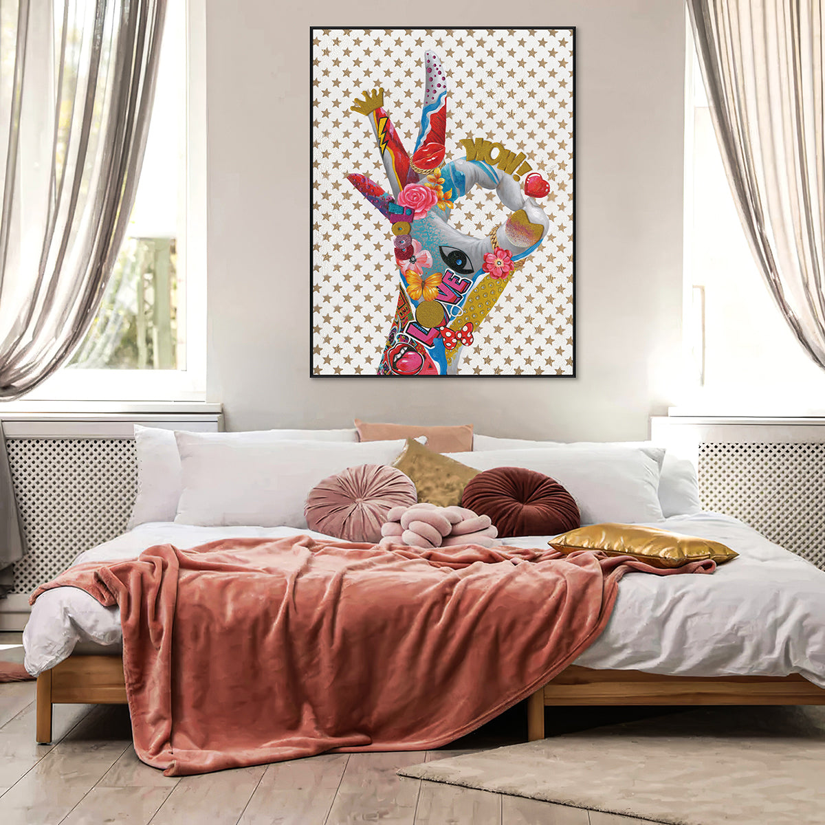Love Hand Gesture Pop Art Painting #J2605