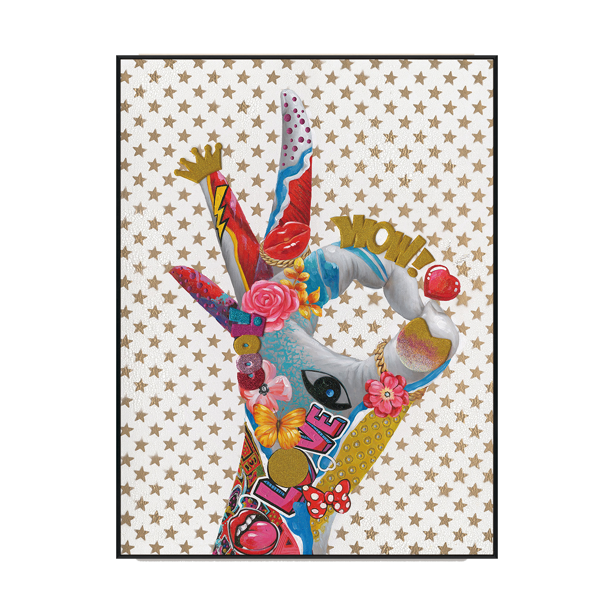 Love Hand Gesture Pop Art Painting #J2605