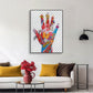LOVE Hand Pop Art Creative Textured Painting #J2609