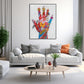 LOVE Hand Pop Art Creative Textured Painting #J2609