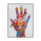 LOVE Hand Pop Art Creative Textured Painting #J2609