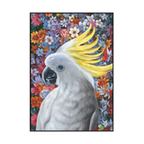 Radiant Cockatoo Floral Expression Painting #J2610