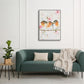 Spring Companions Three Birds Floral Painting #J2626
